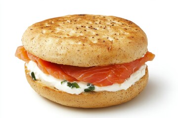 Savory Smoked Salmon Cream Cheese Bagel