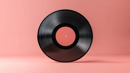 Vinyl disc mockup with a blank cover template, ideal for music album design and branding projects.