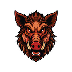 A highly detailed portrait of a wild boar, showcasing its tusks, bristly fur, and intense gaze; dramatic lighting.