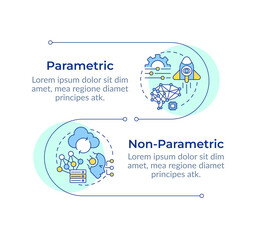 Obraz premium Approaches in statistical analysis infographic vertical sequence. RAG methods integration. Visualization infochart with 2 steps. Circles workflow. Montserrat SemiBold, Lato Regular fonts used