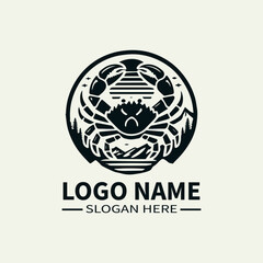 Alaska King Crab Logo Design, crab logo design, Seafood Logo, Ocean Logo, Arctic Logo, Seafood Restaurant Logo