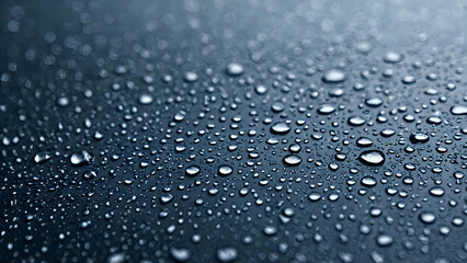 water drops on blue background