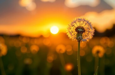 dandelion in the field