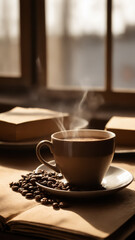 cup of coffee on the table