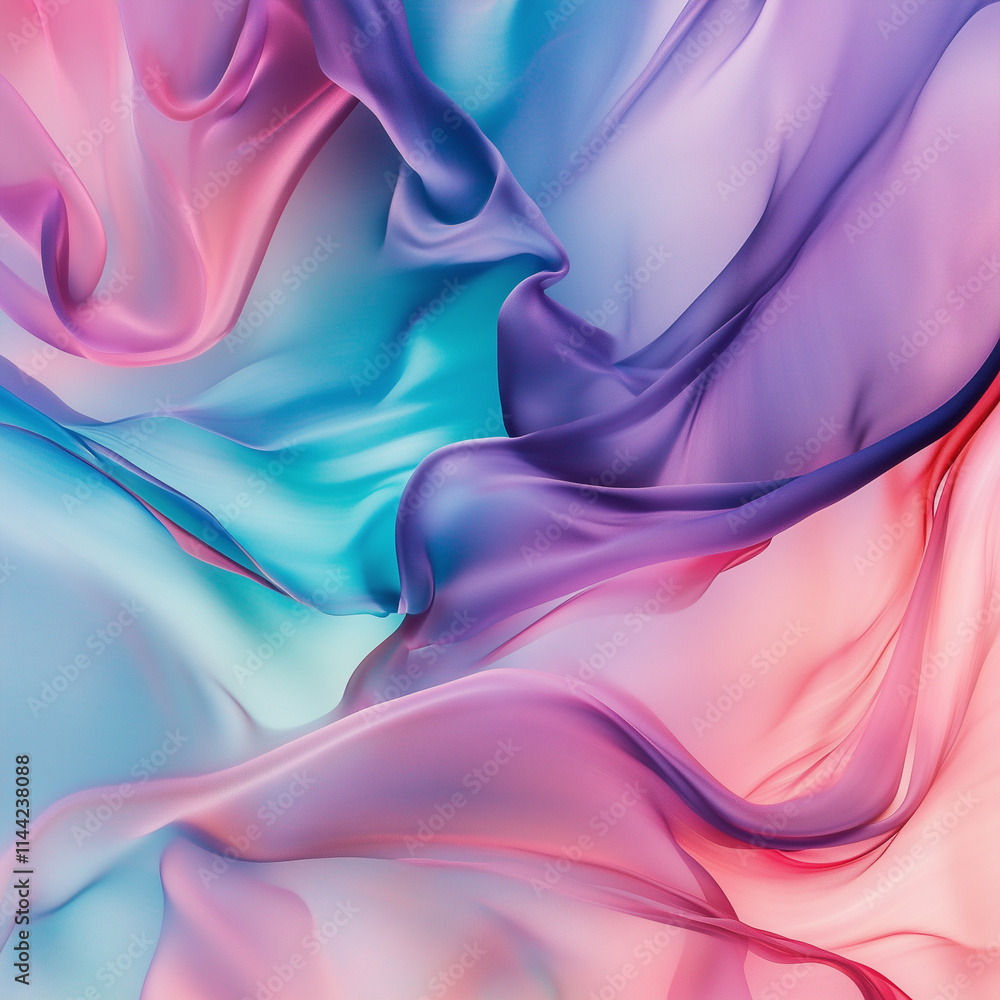 Aufkleber blending colors in smooth motion create a rich and vibrant abstract fabric texture