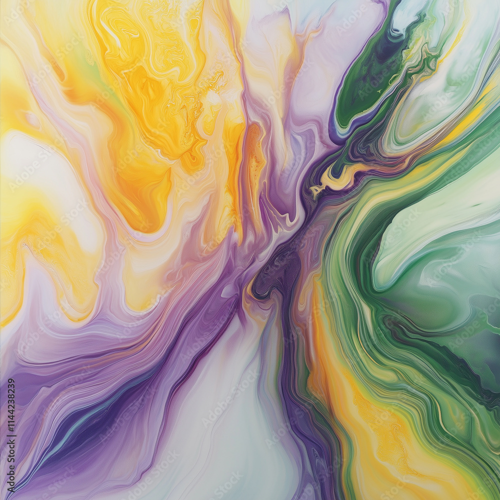Aufkleber vibrant abstract design with flowing colors creating a lively and energetic composition expressing m