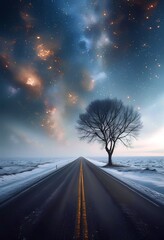 Naklejka premium Time Life Dimensions Infinity Space Celestial Mysteries Existence Concept