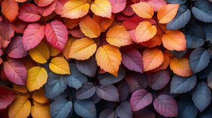 Autumn leaves gradient background.