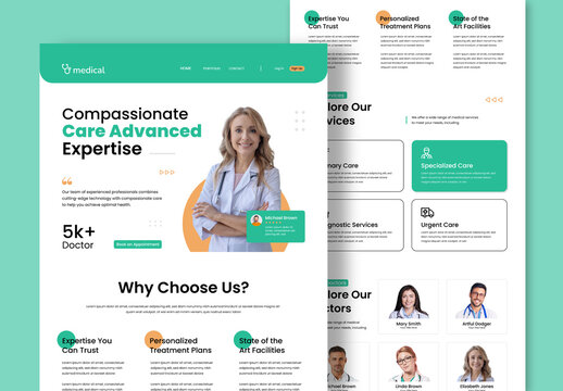 Medical Landing Page Design Template