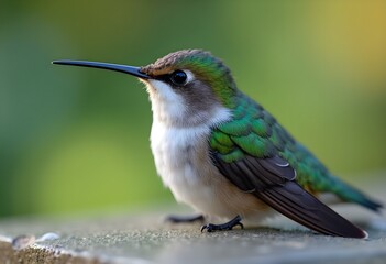 Fototapeta premium Exotic Humming Bird Small Cute Bird with Vibrant Feathers in the Wild Hummingbird 