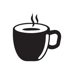 hot chocolate mug silhouette vector icon illustration 