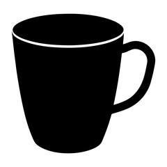  cup silhouette isolated on white background