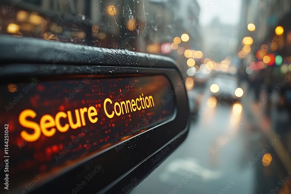 Poster closeup of secure connection icon on website browser with high detail cybersecurity concept