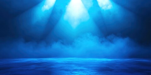 Fototapeta premium Blue sky with a blue ocean