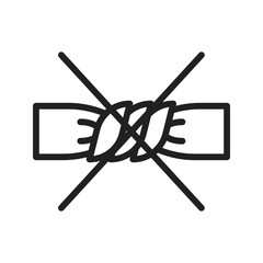 Do Not Wring icon vector image. Suitable for mobile apps, web apps and print media.