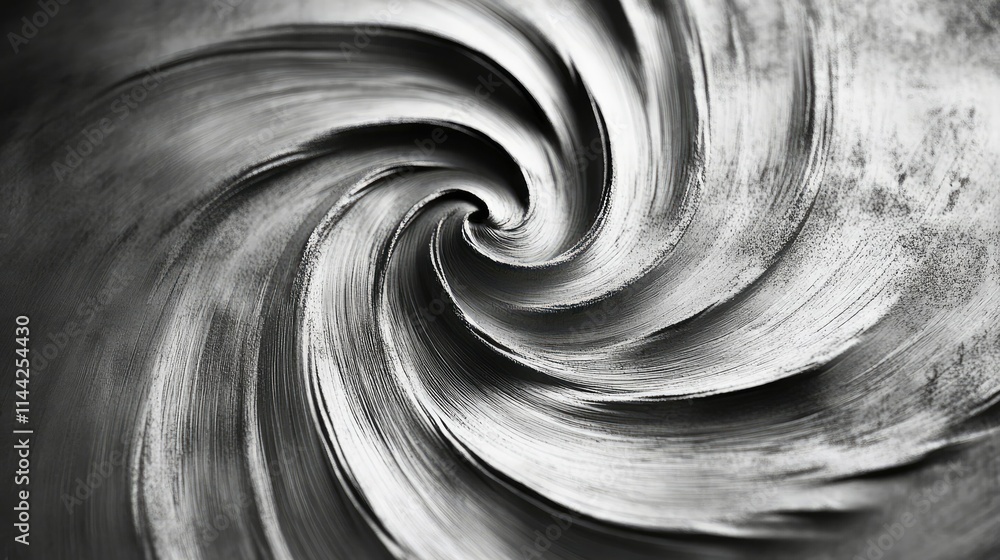 Poster abstract silver spiral pattern with smooth curves and texture
