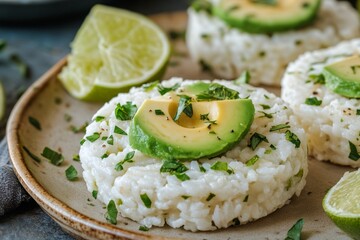 Avocado Rice Cakes with Lime - A Flavorful and Healthy Dish