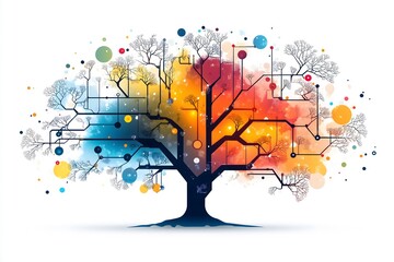 Colorful diagram illustrating a decision tree