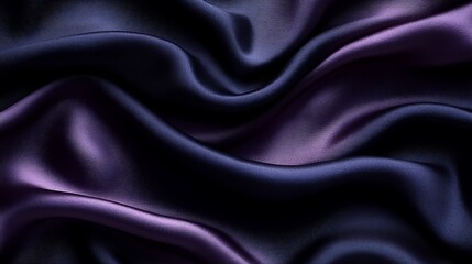 Obraz premium Luxurious Deep Purple and Dark Blue Silk Fabric Texture