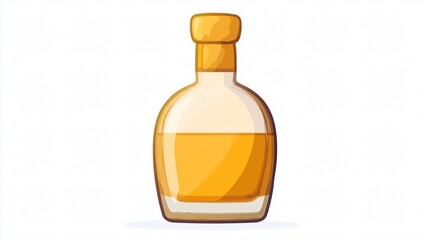 Transparent Tequila Bottle Icon Isolated Vector for Designs