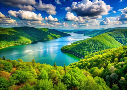 Raystown Lake Hawn's Overlook Close-Up Panoramic View Huntington PA Photography