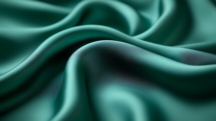 Obraz premium Teal Silk Drape Abstract Fabric Texture Background