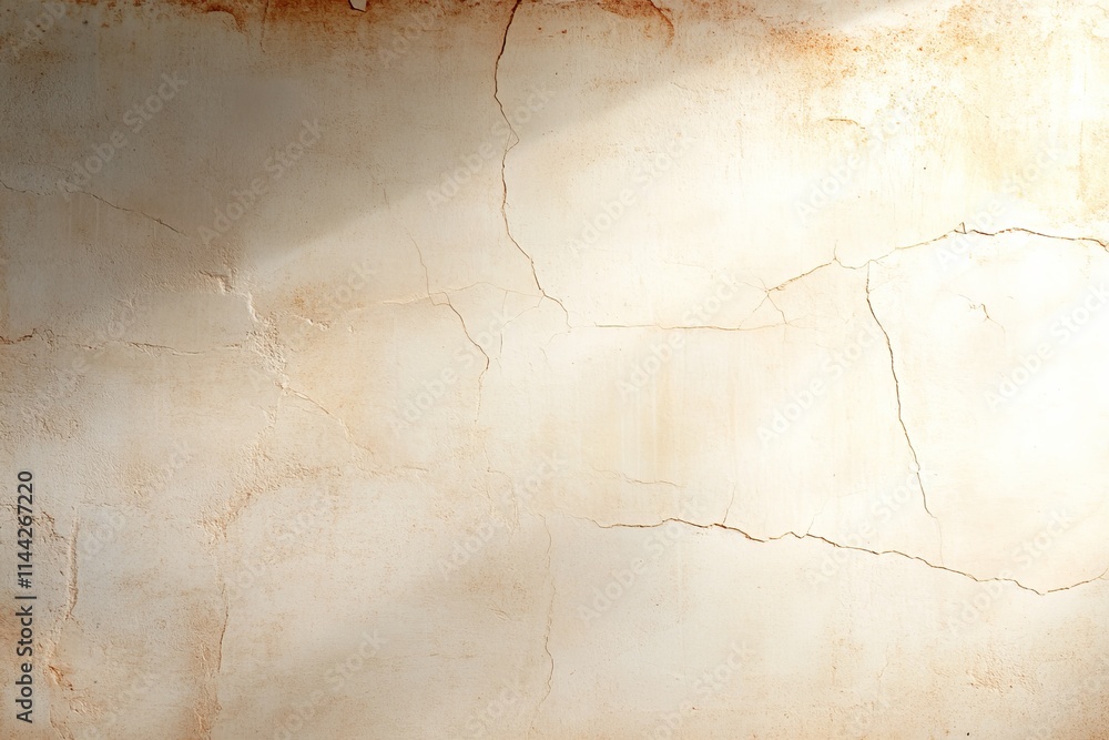 Poster textured wall surface with cracks and soft lighting creating a subtle background effect for design p