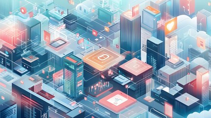 Elegant and Modern Digital Network Illustration