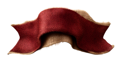A red and brown ribbon