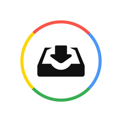 Inbox with Arrow Icon
