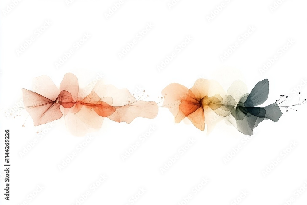 Aufkleber colorful abstract shapes blend harmoniously to create a stunning visual display of soft tones and de