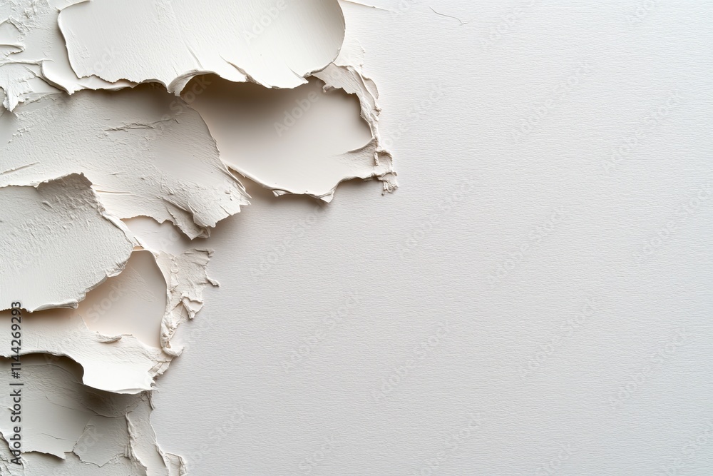 Poster peeling white paint on textured surface creating an interesting abstract pattern