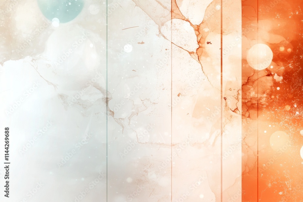 Poster vibrant abstract design showcasing light and texture in warm hues with splashes of color