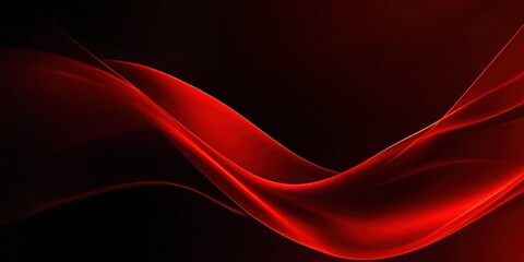 Red wave with a black background