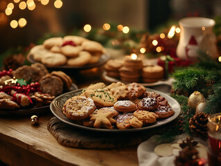 Christmas cookies on a plate 