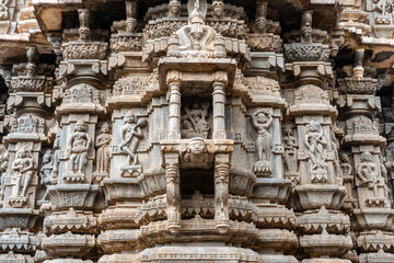 Details am Shri Jagat Shiromani Temple in Amber Jaipur, Rajasthan, Indien, Asien