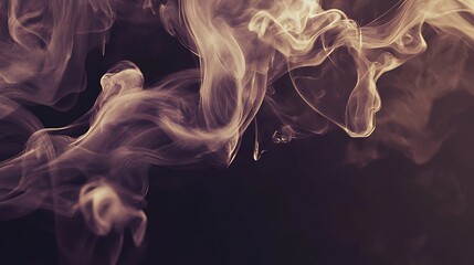 Fototapeta premium Swirling Smoke Abstract on Dark Background