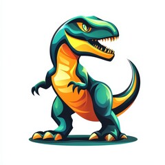 Fototapeta premium Design of dinosaur icon logo illustration isolated on white background