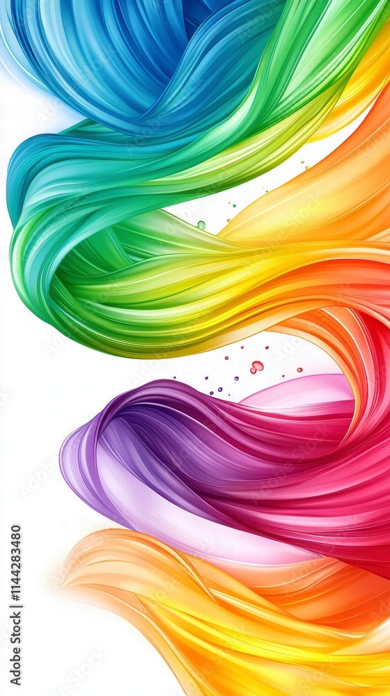 Aufkleber vibrant color swirls creating abstract art digital design creative environment artistic perspective 