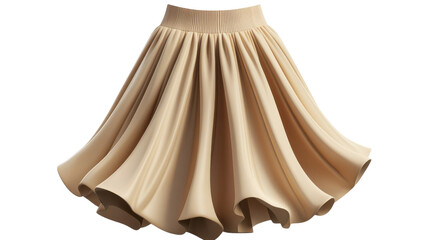 Obraz premium Stylish High Waisted Beige Skirt with Pleats Perfect for Formal Occasions and Everyday Wear.