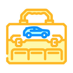 car tool kit accessory color icon vector. car tool kit accessory sign. isolated symbol illustration