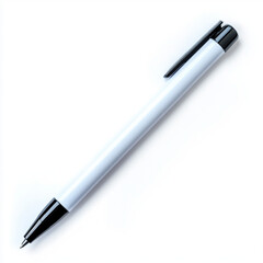 sleek white pen with black tip, perfect for writing notes