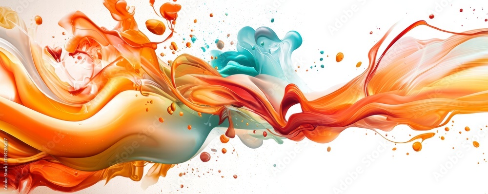 Poster dynamic color splash art creation studio digital artwork abstract environment artistic viewpoint inn