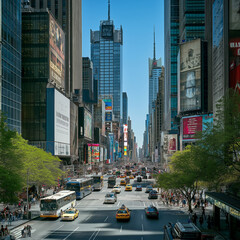 Classic and Modern Cityscapes with Advertising Spaces