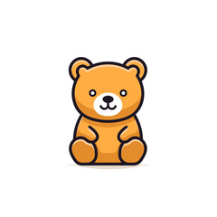 Bear cute simple illustration