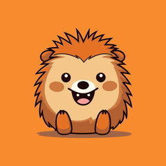 Porcupine cute simple illustration