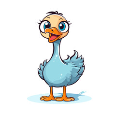 Ostrich cute simple illustration