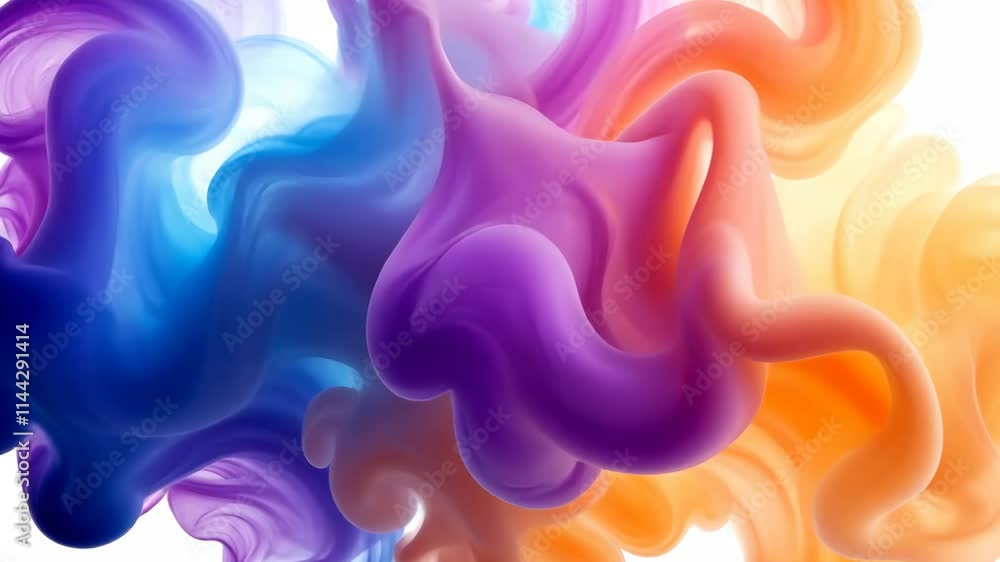 Poster colorful abstract swirling patterns create a vibrant visual experience in a fluid art display showca