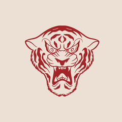Tiger logo. head tiger vector illustration. Logo tiger
