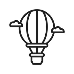 Hot Air Balloon icon vector image. Suitable for mobile apps, web apps and print media.